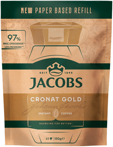 Jacobs Cronat Gold pika 150g täyttöpussi｜Jacobs Cronat Gold 快速 150g 填充袋