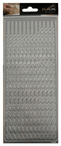 J.K. Primeco 轮廓贴纸 数字 银色