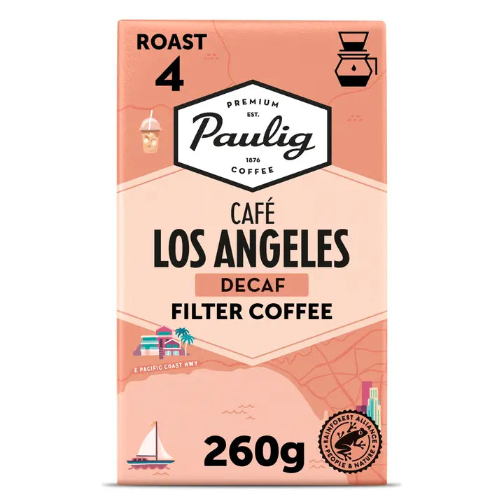 Paulig Café Los Angeles kofeiiniton kahvi suodatinjauhatus 260g｜Paulig 洛杉矶咖啡厅无咖啡因咖啡过滤研磨 260g