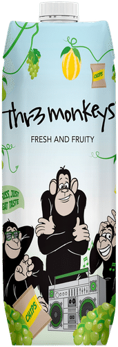 Thr3 Monkeys Fresh & Fruity White 8,0 til-%  1 L