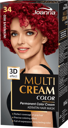 Joanna Multi Cream Color 染发剂 Intensive Red 34