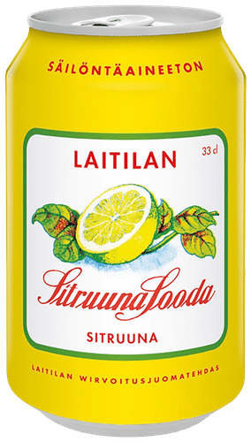 Laitilan Sitruunasooda 0,33L sitruunanmakuinen limonaadi