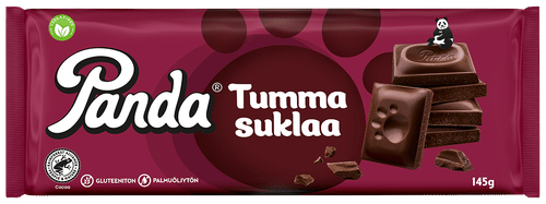 Panda 黑巧克力排块 145g｜Panda tumma suklaalevy 145g