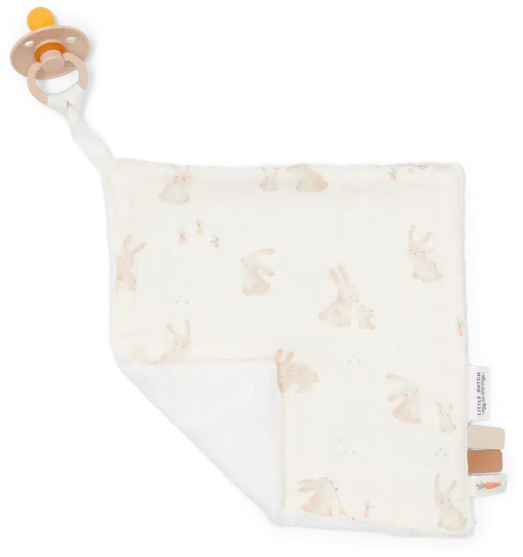Little Dutch 安抚奶嘴巾 20x20厘米 兔宝宝｜Little Dutch tuttiliina 20x20 cm Baby Bunny