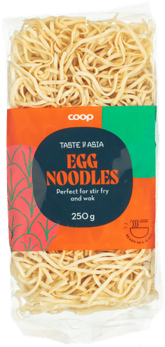 Coop 亚洲风味鸡蛋面 250 g｜Coop Taste of Asia munanuudelit 250 g