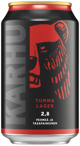 Karhu Tumma Lager olut 2,8 til-% tölkki 0,33 L