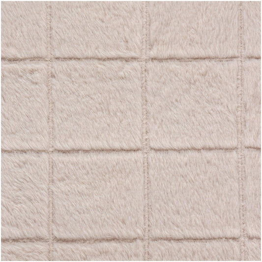House 毛毯 Check fur 130x170厘米 米色