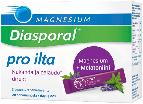 Diasporal 镁300毫克晚间速效粉剂膳食补充剂39克/20袋｜Diasporal magnesium 300 mg pro ilta Direkt annosrae ravintolisä 39g/20kpl