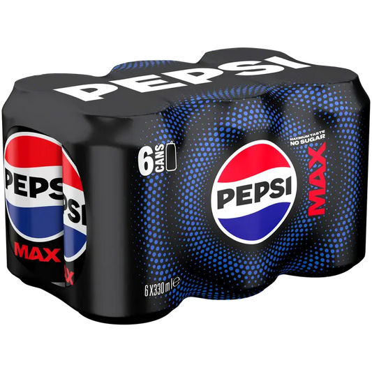 6 x Pepsi Max virvoitusjuoma 0,33 l｜Pepsi MAX 6 瓶 Pepsi Max 软饮料 0,33 l
