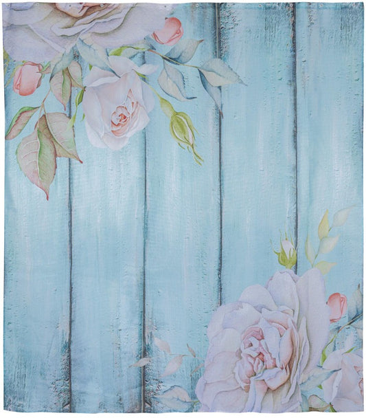 House 浴帘 Vintage 180x200厘米 绿松石色