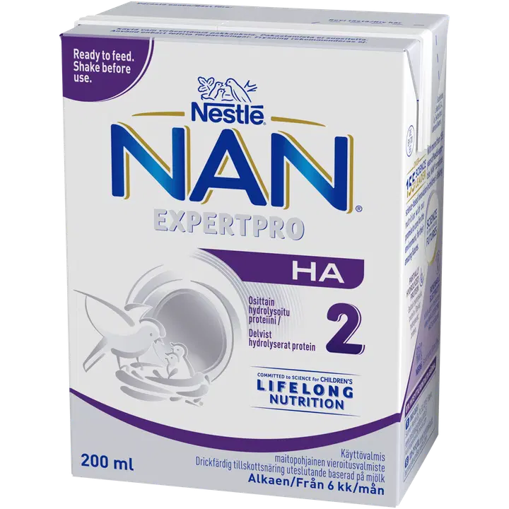 Nestlé NAN 200ml HA 2即用型断奶配方｜Nestlé Nan 200ml HA 2 käyttövalmis vieroitusvalmiste