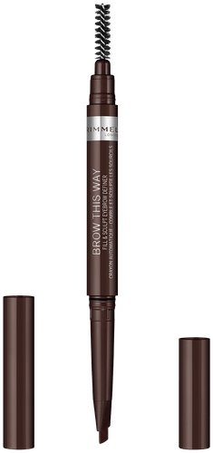 Rimmel Brow This Way Filler & Fixer -kulmakynä 003 Dark Brown 0,4 g