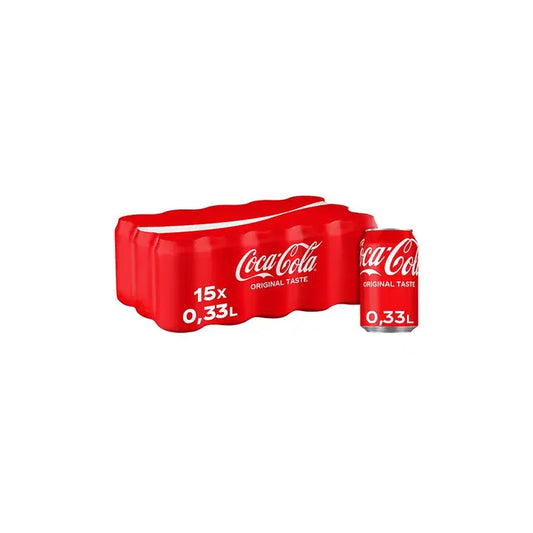 15-pack Coca-Cola Original virvoitusjuoma tölkki 0,33 L｜Coca-Cola 15 罐装可口可乐原味软饮料罐 0,33 L
