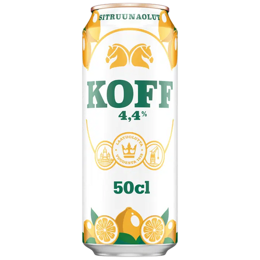 KOFF Sitruunaolut olut 4,4 % tölkki 0,5 L｜Koff 柠檬饮料4.4%罐装 0,5 L