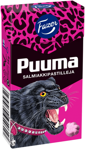 Fazer 黑豹美洲狮甘草糖粒 38g｜Fazer Pantteri Puuma Salmiakkilakritsirakeita 38g