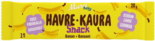 Muru Baby Luomukaurapatukka banaani 1 v 20 g