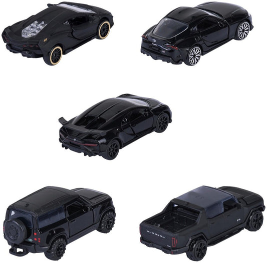 Majorette Black Edition 小汽车 压铸金属 7.5厘米 1:64 5件装/礼盒装