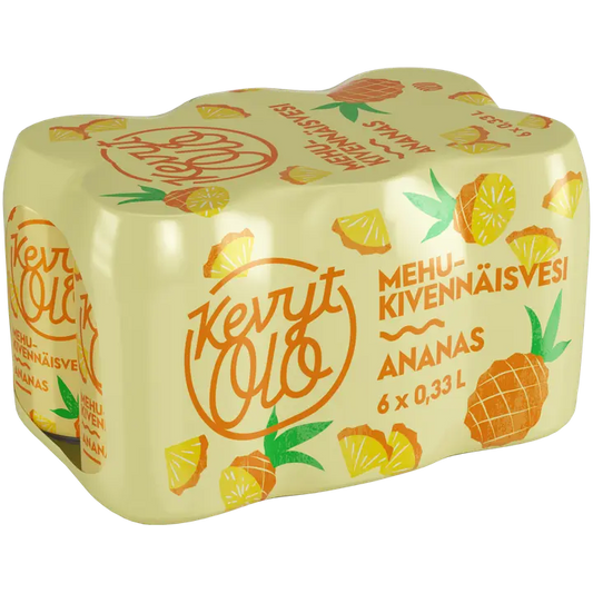 6xKevytOlo Ananas mehukivennäisvesi 0,33 l tlk｜KevytOlo 6xKevytOlo 菠萝汁矿泉水 0.33 升 tlk