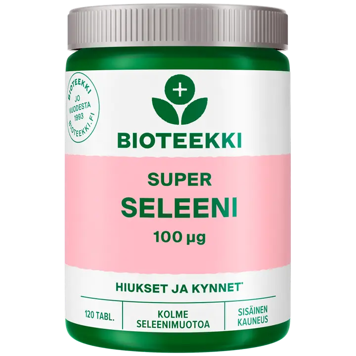Bioteekki Super Seleeni ravintolisä 120 tabl.-Bioteekki 超级硒膳食补充剂 120 片。