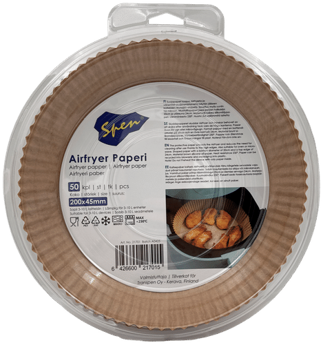 Spen air Fryer paperi 20x4,5cm 50kpl pyöreä
