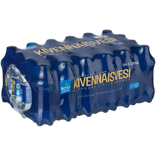 24 x Kotimaista Kivennäisvesi Sitruuna hiilihapotettu 0,33l｜Kotimaista 24 x 国产柠檬碳酸矿泉水 0,33l