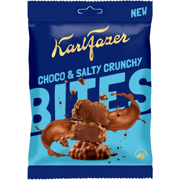Karl Fazer Choco & Salty Crunchy Bites pussi 94g