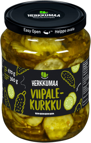 Herkkumaa Viipalekurkku 670/360g