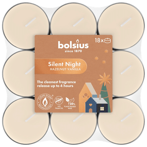 Bolsius True Glow – 加热蜡烛 – Silent Night – 18个/包