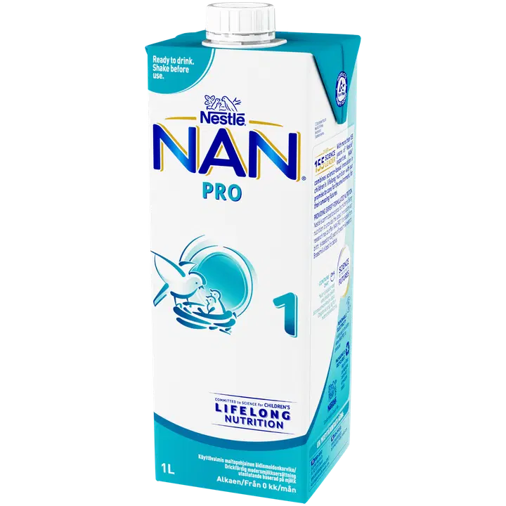 Nestlé NAN PRO 1 母乳替代品 1000ml｜Nestlé NAN PRO 1 Äidinmaidonkorvike 1000ml