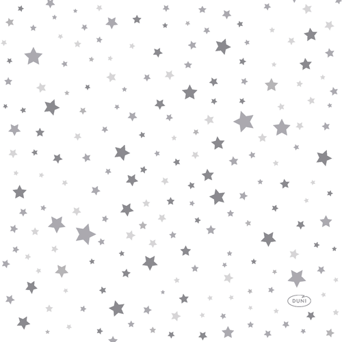 Duni Silver Stardust餐巾纸 33x33cm 三层 20kpl