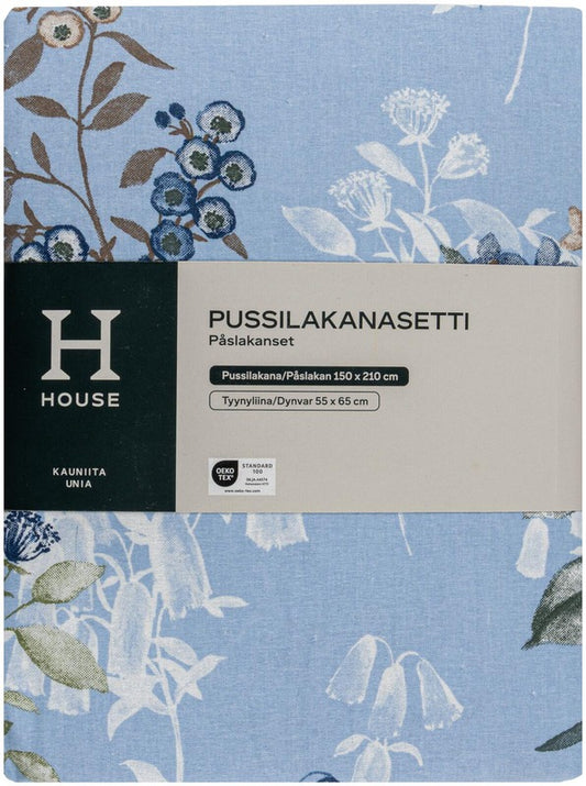 House Adele 被套套装 150x210 cm 浅蓝色