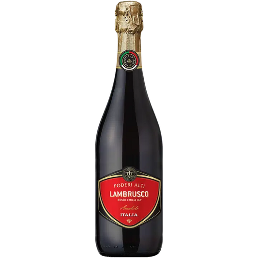 PODERI ALTI Lambrusco dell'Emilia IGT Rosso Amabile 7,5 til-% 0,75 l pullo｜PODERI ALTI Lambrusco dell'Emilia IGT Rosso Amabile 7.5 vol% 0.75 升瓶