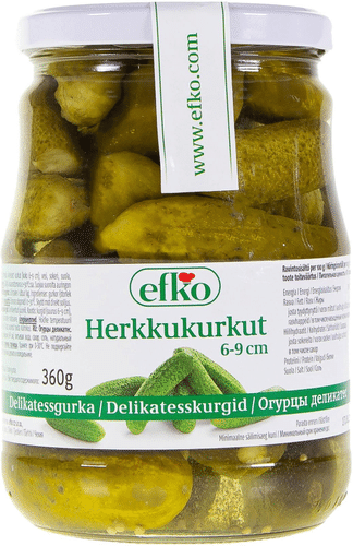 Efko Herkkukurkut kokonainen 670/360g｜Efko 整个泡菜 670/360g