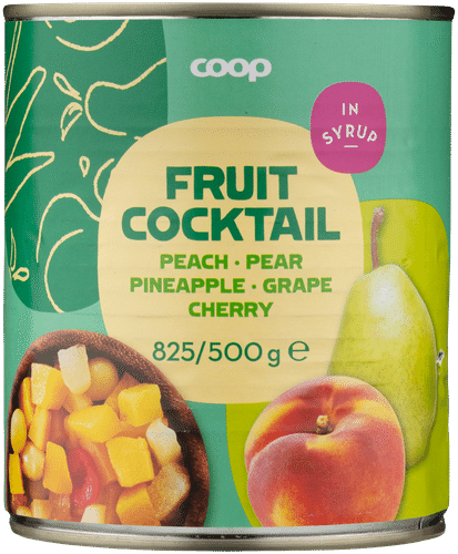 Coop 糖水水果鸡尾酒 825/500 g｜Coop hedelmäcocktail sokeriliemessä 825/500 g