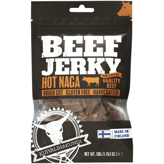 Kuivalihakundi Beef Jerky Hot Naga 50g-Kuivalihakundi 牛肉干热娜迦 50g