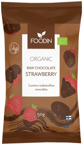 Foodin Raakasuklaamansikka luomu 50g