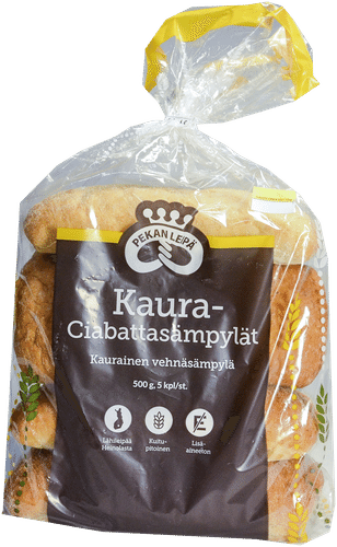 Pekan Leipä Kauraciabattasämpylä 5kpl 500g｜Pekan Leipä 燕麦恰巴塔面包 5个 500g