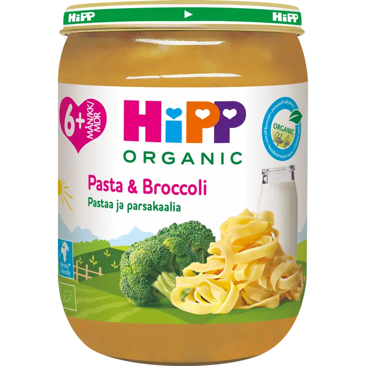 HiPP Luomu Pastaa & Parsakaalia 6kk 190g｜HiPP 有机意大利面和西兰花 6 个月 190g
