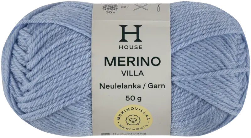 House 美利奴羊毛线50克 CNE-1833 浅蓝色｜House lanka merinovilla 50g CNE-1833 light blue