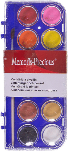 Memoris Precious 水彩颜料 12色 附画笔