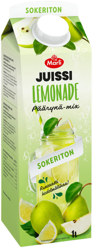 Marli Juissi Lemonade Sokeriton Päärynä mix mehujuoma 1 L｜Marli Juissi Lemonade 无糖梨混合果汁饮料 1 L