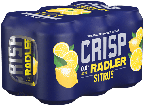 Crisp 六罐装 Crisp Radler 柑橘无醇麦芽饮料 0% 罐装 0,33L