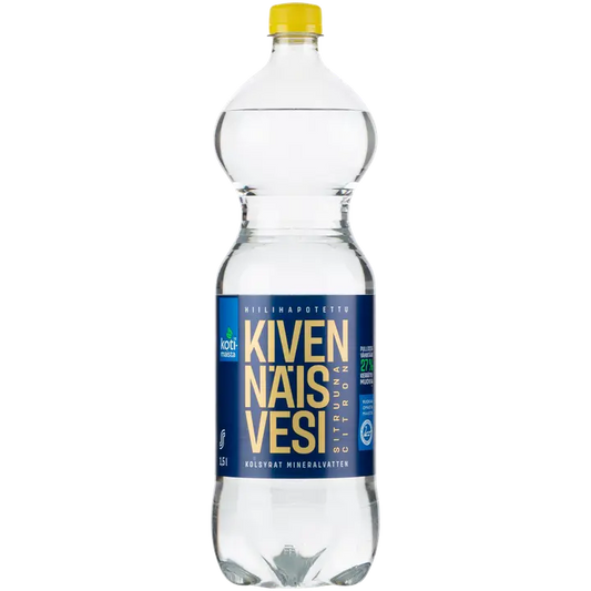Kotimaista Kivennäisvesi sitruuna kevyesti hiilihapotettu 1,5l｜Kotimaista 柠檬矿泉水 轻度碳酸化 1,5l