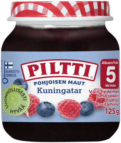 Piltti 北方风味 125克 女王浆果泥 5个月｜PILTTI Pohjoisen maut 125g Kuningatar marjasose 5kk