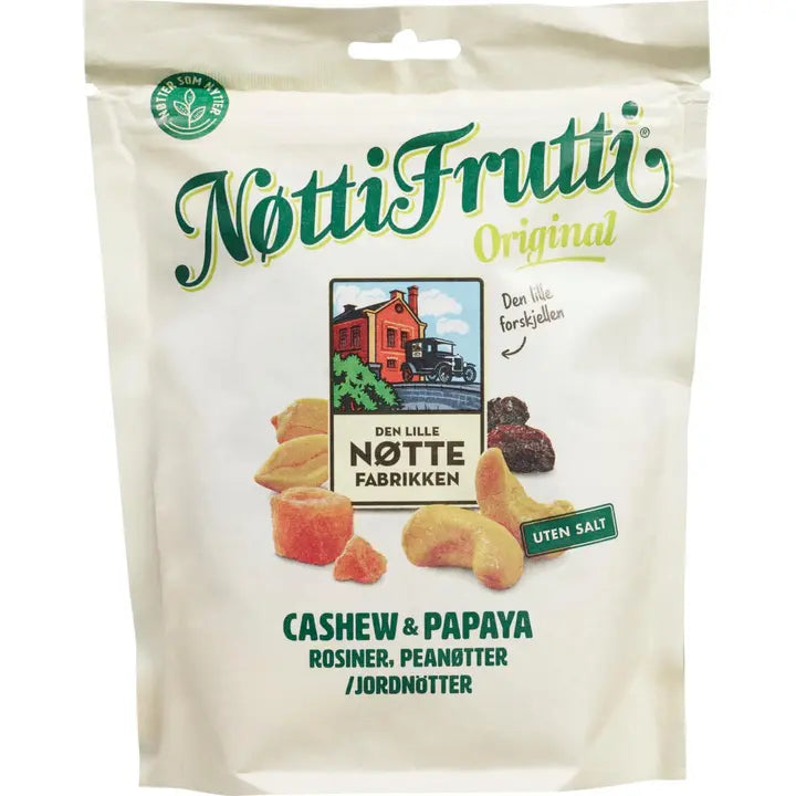 Den Lille Nøttefabrikken Nøtti Frutti Pähkinä-hedelmäsekoitus 330g-Den Lille Nøttefabrikken Nøtti Frutti 坚果水果混合物 330g