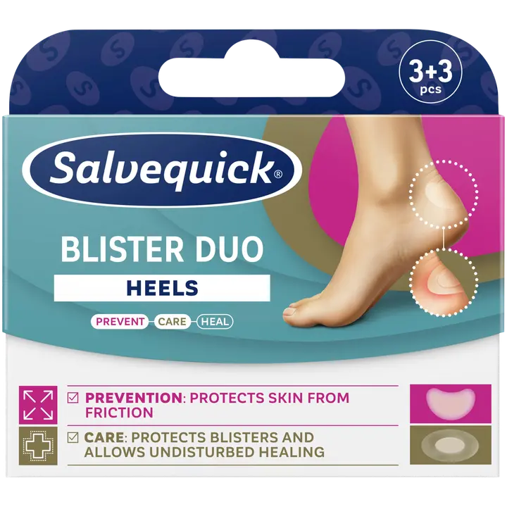 Salvequick Blister Care & Prevention Duo rakkolaastari 6kpl-Salvequick 水泡护理和预防 Duo 水泡贴 6kpl