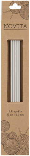 Novita 袜针20cm - 3mm 灰色