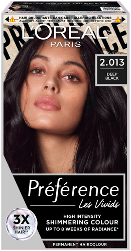 L'Oréal Paris Préférence Vivid Colours Deep Black 强效持久染发剂 1kpl