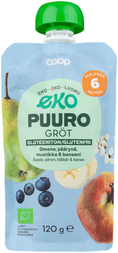 Coop Eko 有机无麸质苹果、梨和蓝莓粥 120克 6个月