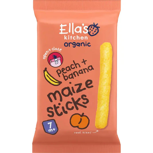 Ella's Kitchen Persikka banaani maissitikku LUOMU 16g｜Ella´s Kitchen Ella's Kitchen 桃子香蕉玉米棒有机 16g